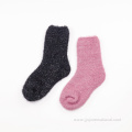 Solid Color Bright Silk Knit Thermal Socks